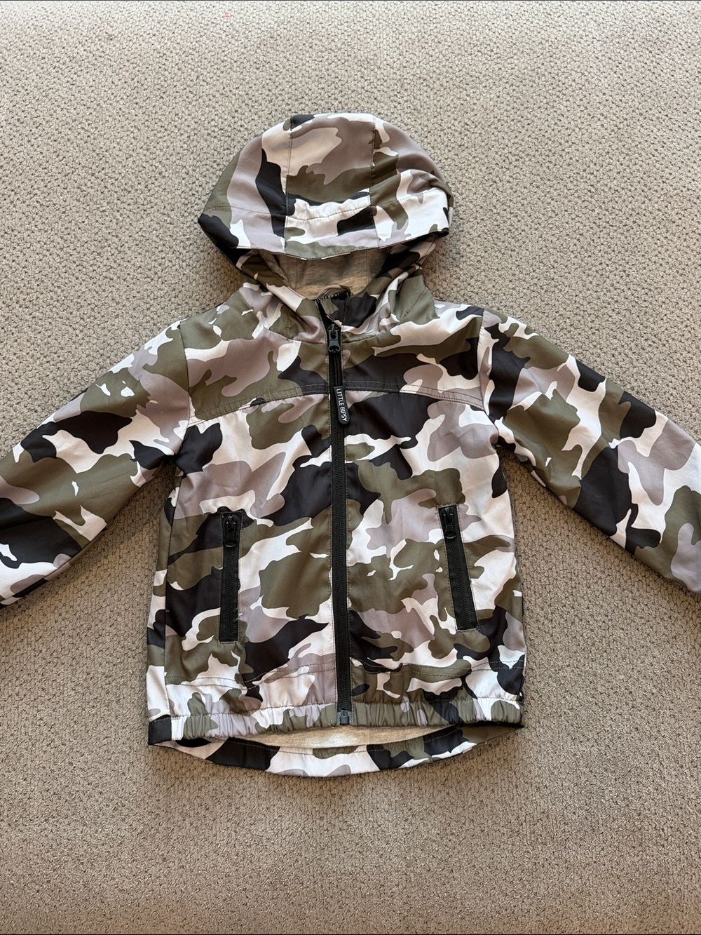 Little Bipsy Camo Hooded Zip Jacket
